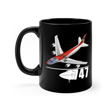 BOEING 747 DESIGNED MUG Printify